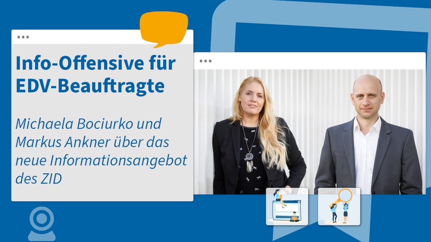 Headerbild mit Porträt von Michaela Bociurko und Markus Ankner
