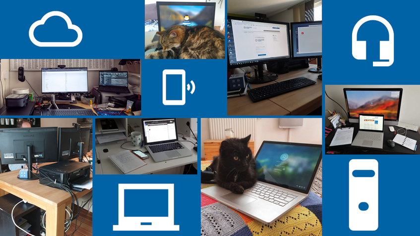 Collage ZID im Homeoffice