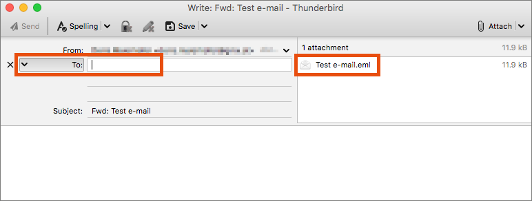 Screenshot Thunderbird